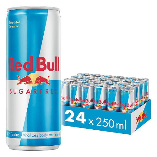 Red Bull Energy Drink Sugar Free 250ml 250ml × 24 × 1