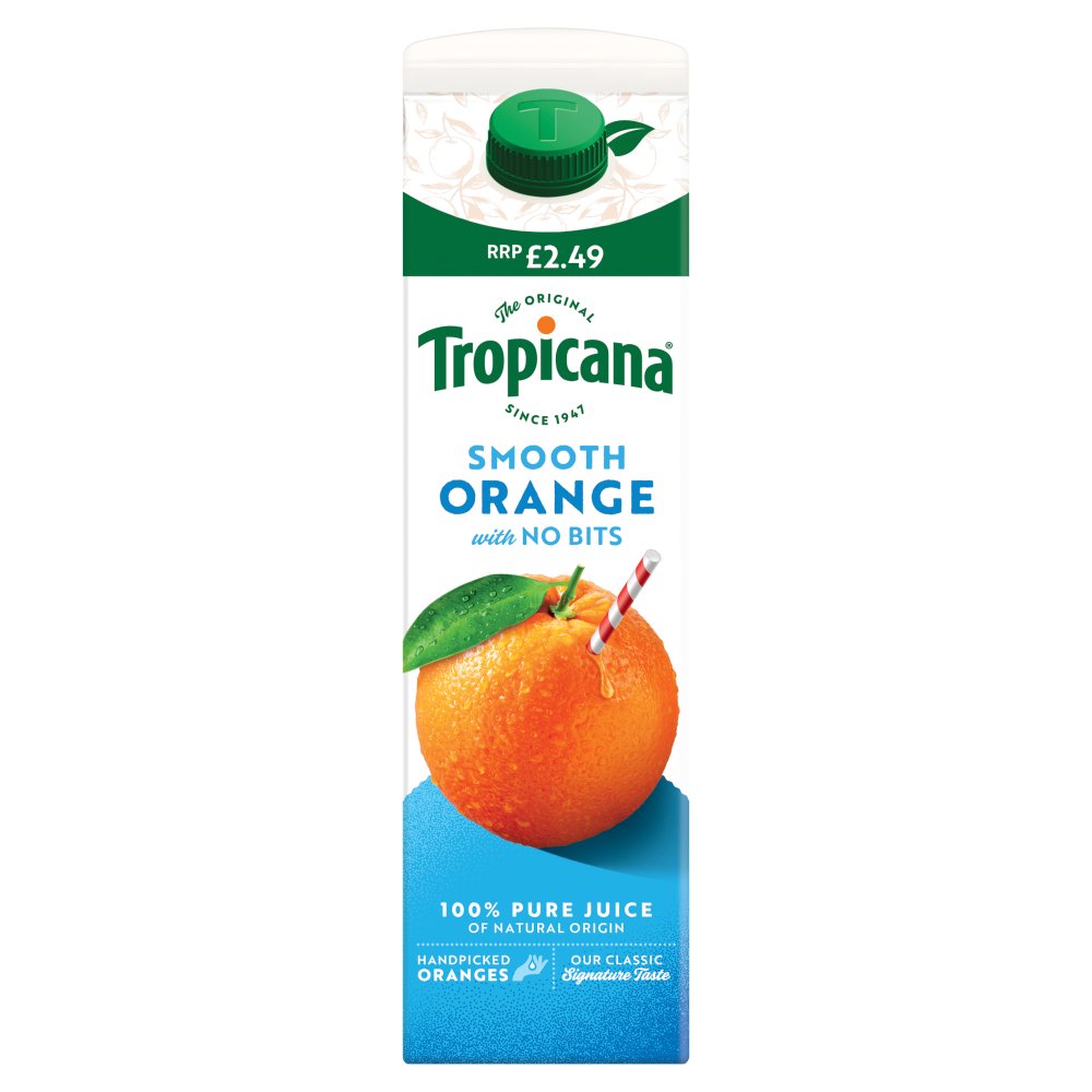 Tropicana Smooth Orange with No Bits 850ml 850ml × 6 × 1