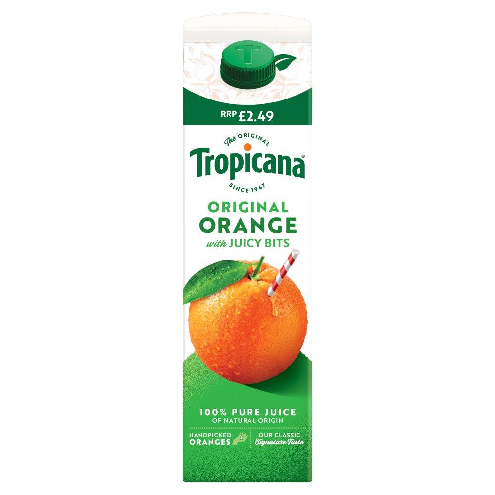 Tropicana Original Orange Carton 6x850ml at  , Ambient 850ml × 6 × 1