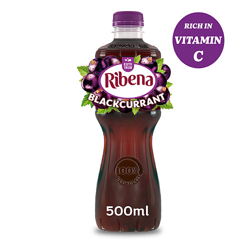 Ribena Blackcurrant Juice Drink 500ml 500ml × 12 × 1