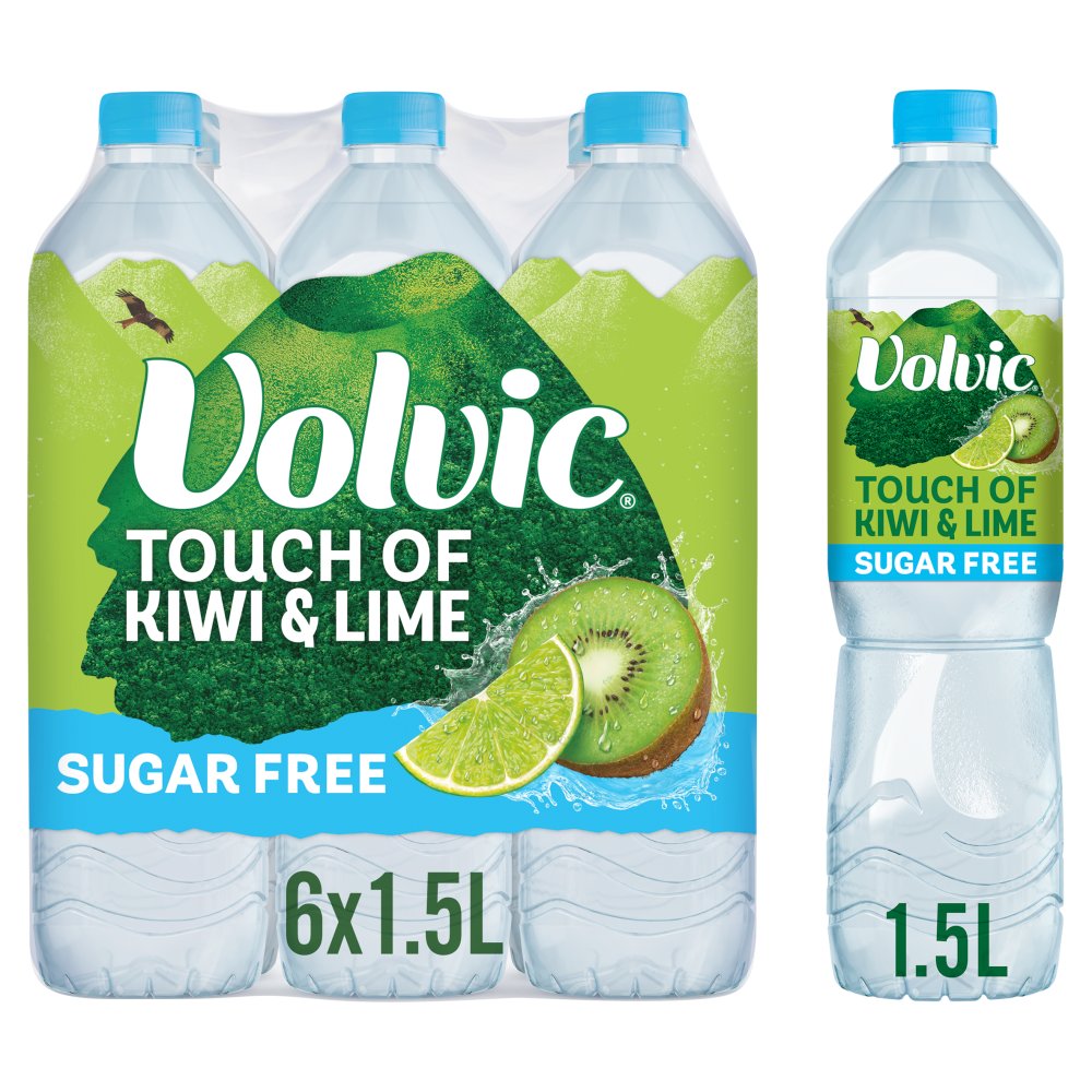 Volvic Touch of Kiwi & Lime 1.5L 1.5Ltr × 6 × 1