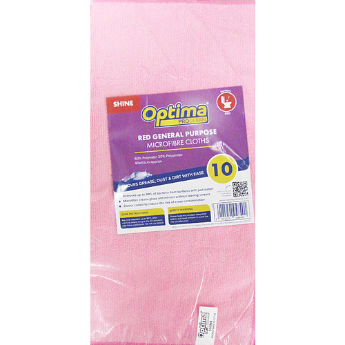 Microfibre Cloth Red 10s × 10 × 1