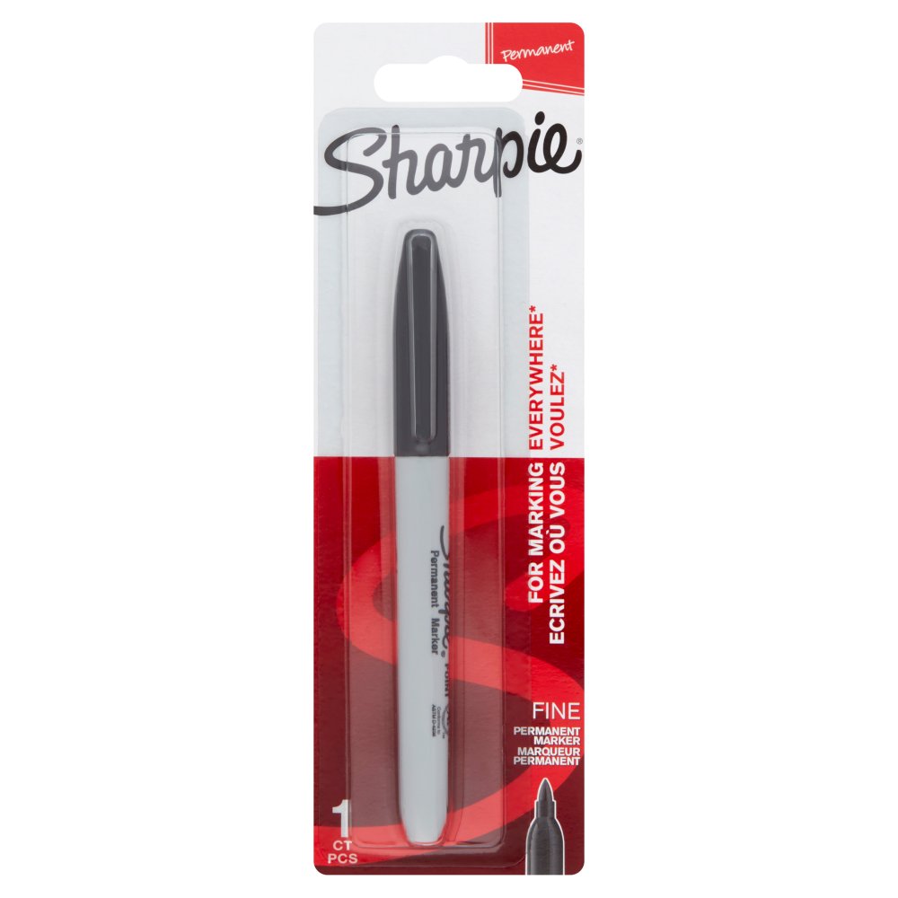 Sharpie Black Fine Point Permanent Marker Sgl × 12