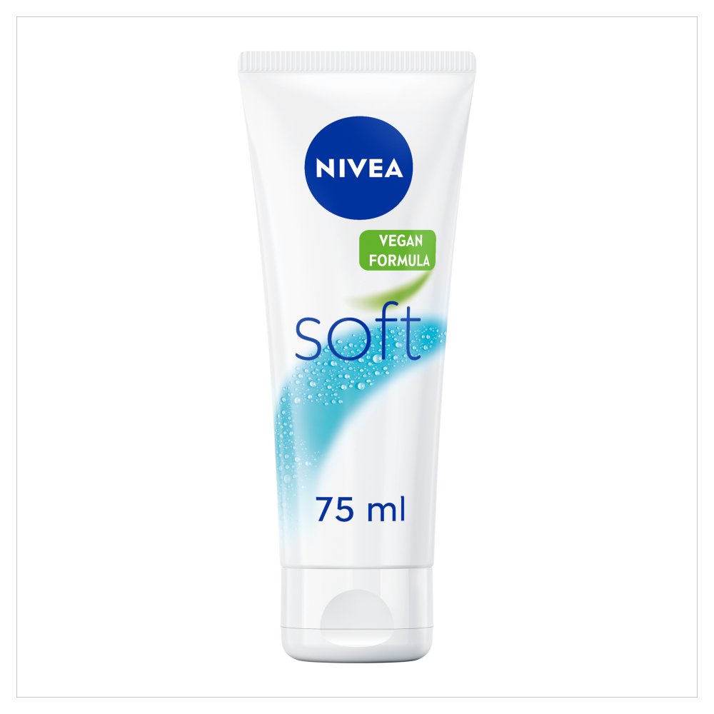 NIVEA Soft Moisturiser Face Body & Hands 75ML 75ml × 6 × 1