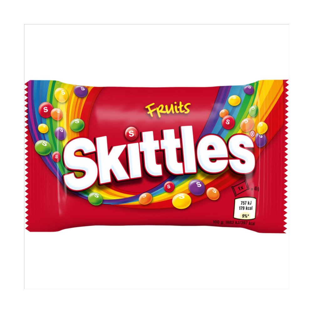 Skittles Fruits Sweets Bag 45g 45g × 36 × 1