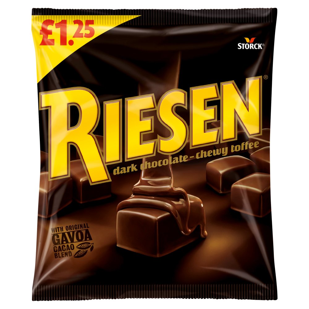 Riesen Dark Chocolate – Chewy Toffee 110g 110g × 12 × 1