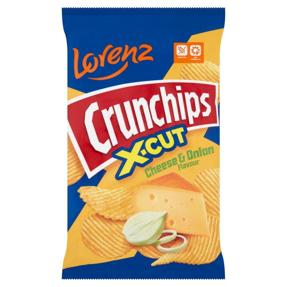 Lorenz X-Cut Crunchips Cheese & Onion Flavour 75g 75g × 12 × 1