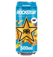 Rockstar Energy Drink Mango with Real Fruit Juice 500ml 500ml × 12 × 1