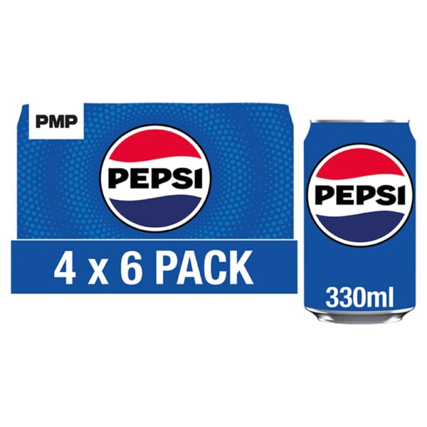 Pepsi Cola Cans 6 x 330ml 330ml × 4 × 1