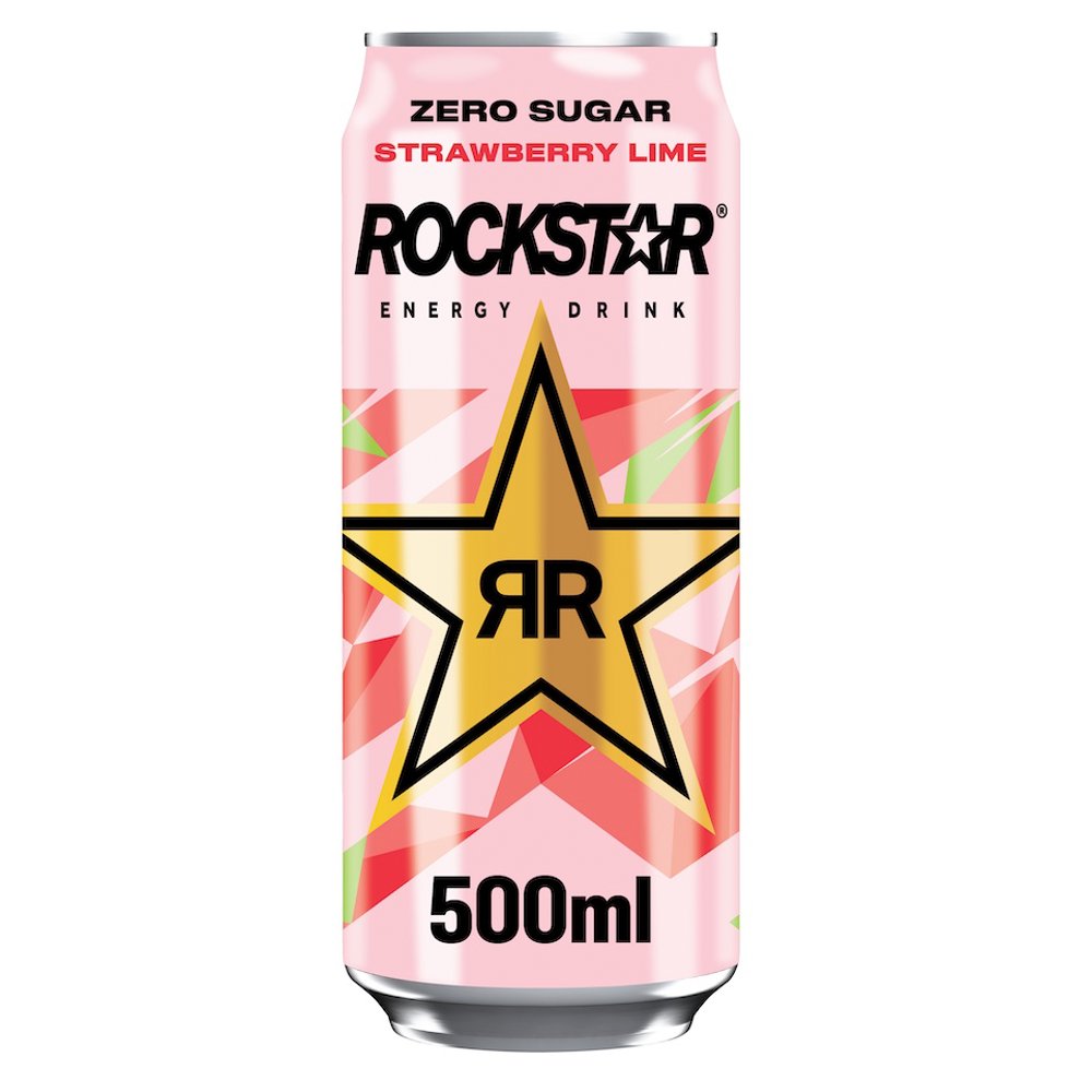 Rockstar Energy Drink Refresh Strawberry & Lime  500ml 500ml × 12 × 1