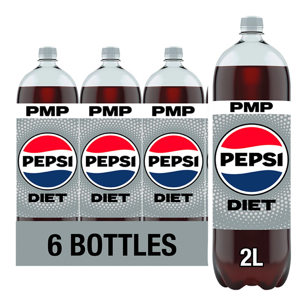 Diet Pepsi Cola Bottle  2L 2Ltr × 6 × 1