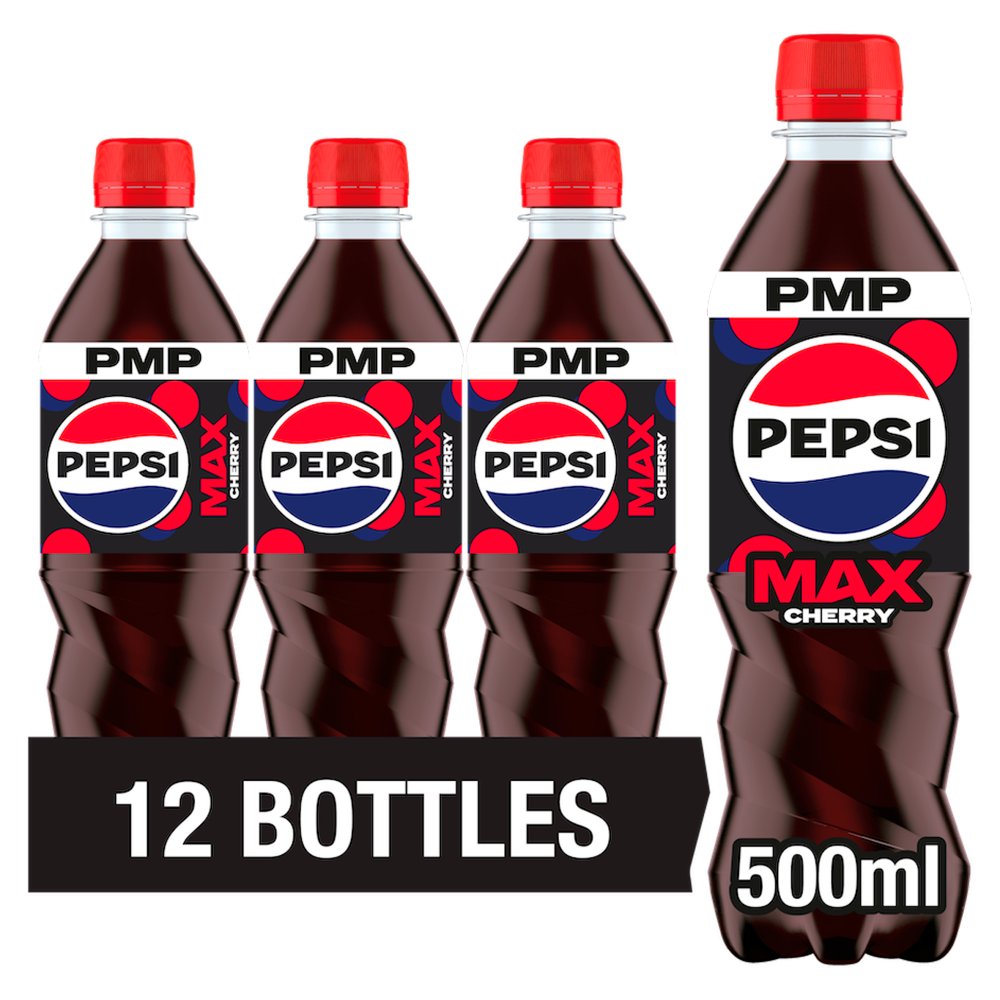 Pepsi Max Cherry No Sugar Cola  500ml 500ml × 12 × 1