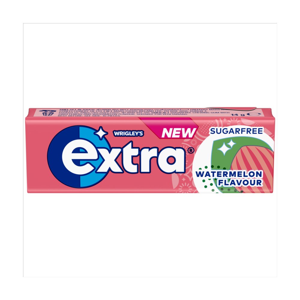 Extra Watermelon Flavour Sugarfree Chewing Gum 10 pieces 10pce × 30 × 1