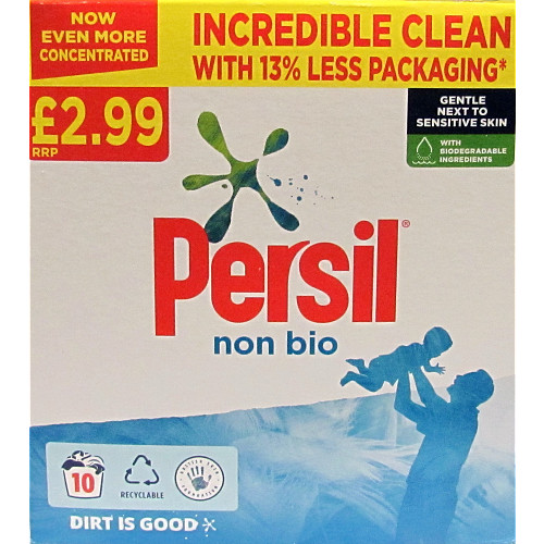 Persil Washing Powder Non Bio 10 washes (500 g) 10Wash × 7 × 1