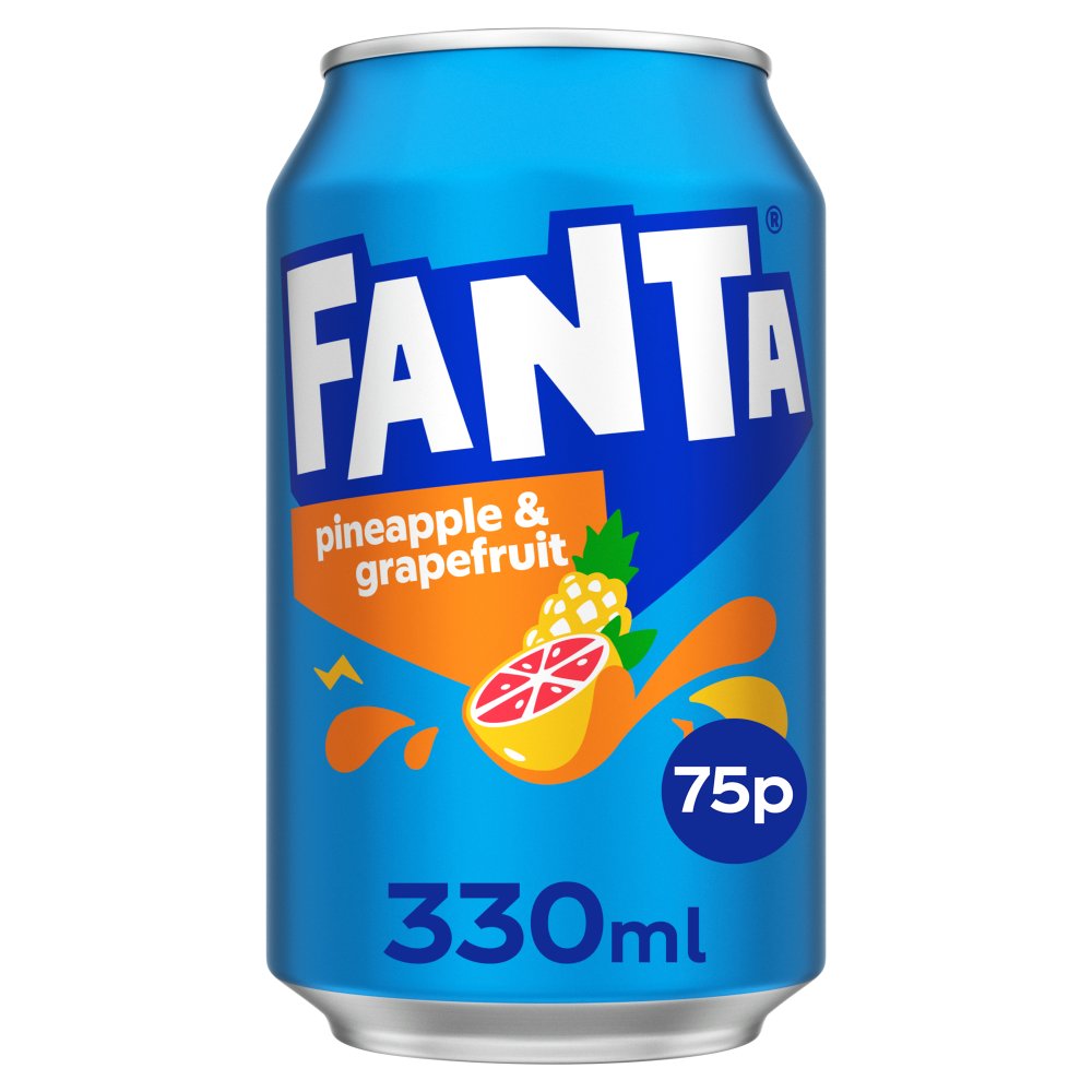 Fanta Pineapple & Grapefruit 330ml  75p 330ml × 24 × 1