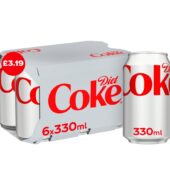 Diet Coke 6 x 330ml   330ml × 4 × 1