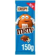 M&M’s Crispy Pieces & Milk Chocolate Block Sharing Bar 150g 150g × 16 × 1