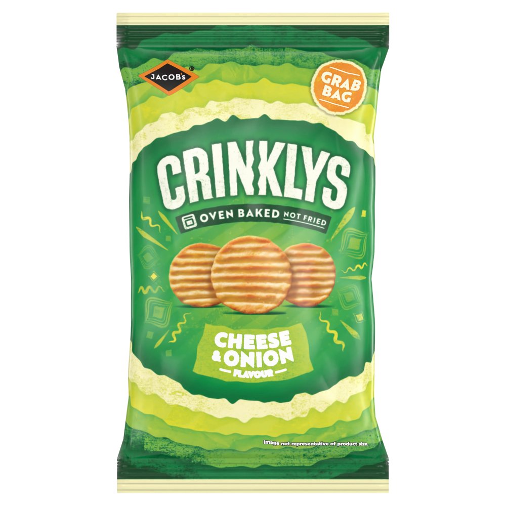 Jacob’s Crinklys Cheese & Onion Flavour Grab Bag 45g 45g × 30 × 1