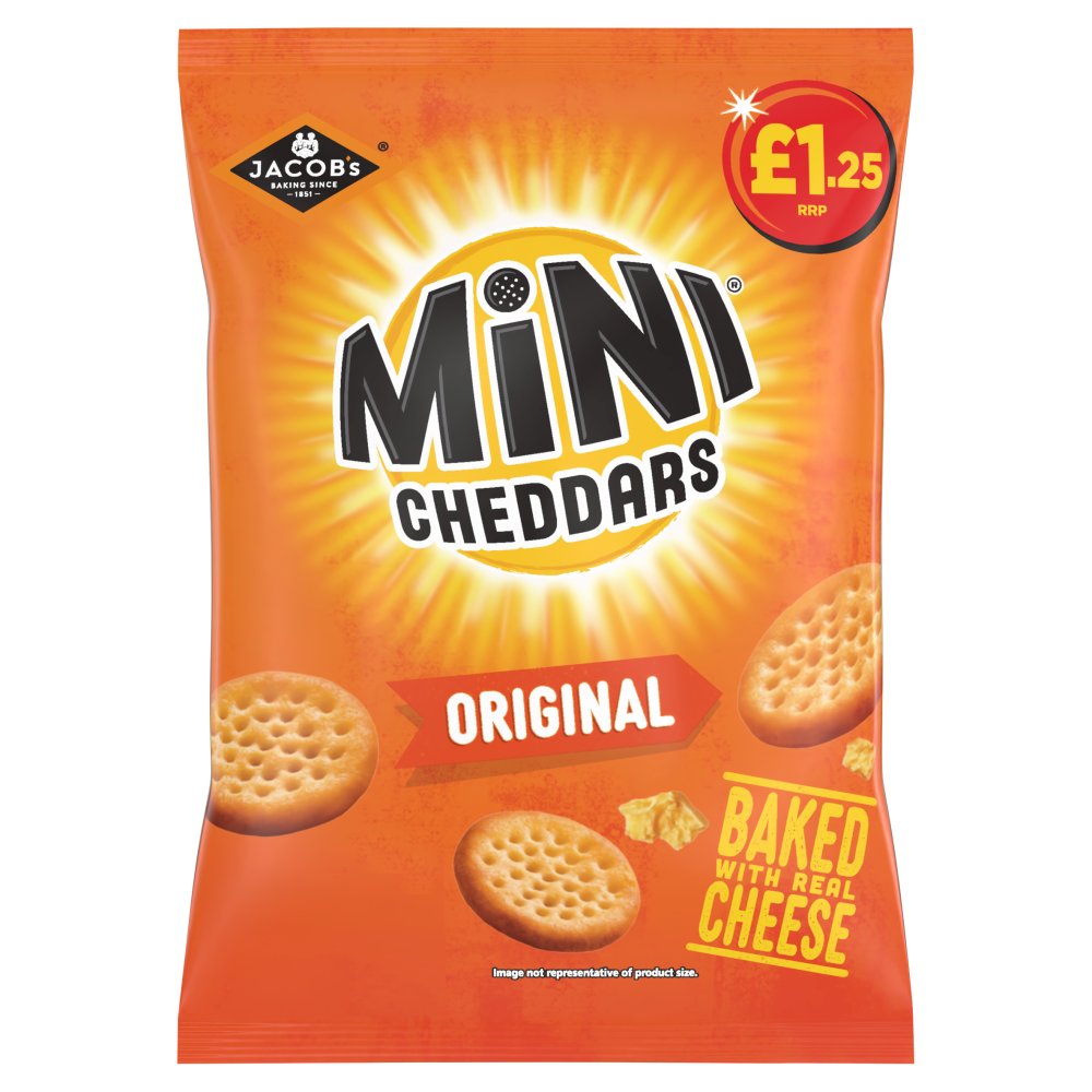 Jacob’s Mini Cheddars Original Snacks 90g   90g × 15 × 1