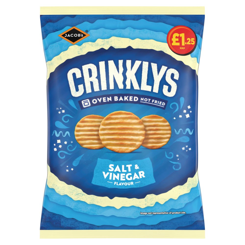Jacob’s Crinklys Salt & Vinegar Flavour 90g 90g × 15 × 1