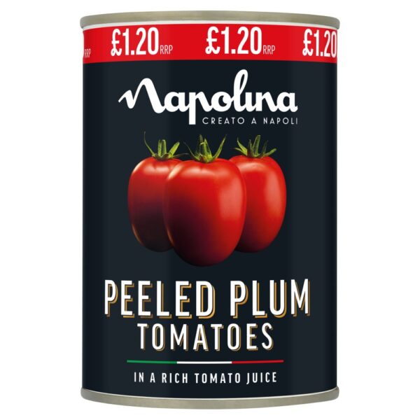 Napolina Peeled Plum Tomatoes 400g 400g × 12 × 1