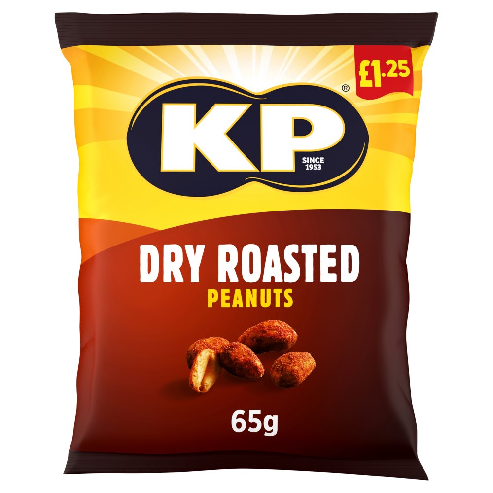 KP Dry Roasted Peanuts 65g,   65g × 16 × 1