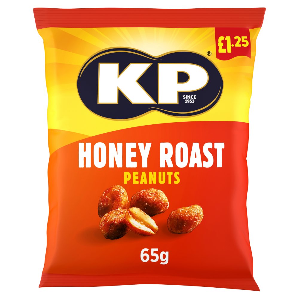 KP Honey Roast Peanuts 65g,   65g × 16 × 1