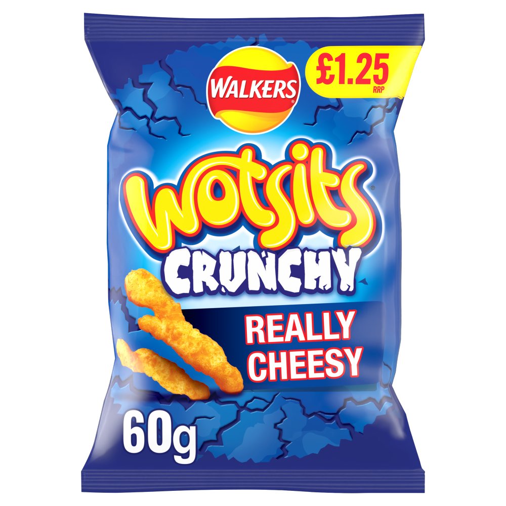 Walkers Wotsits Crunchy Really Cheesy Snacks Crisps  RRP  60g 60g × 15 × 1