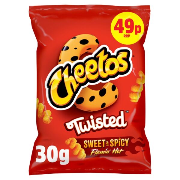 Cheetos Twisted Sweet & Spicy Snacks Crisps 49p RRP 30g 30g × 30 × 1 ...