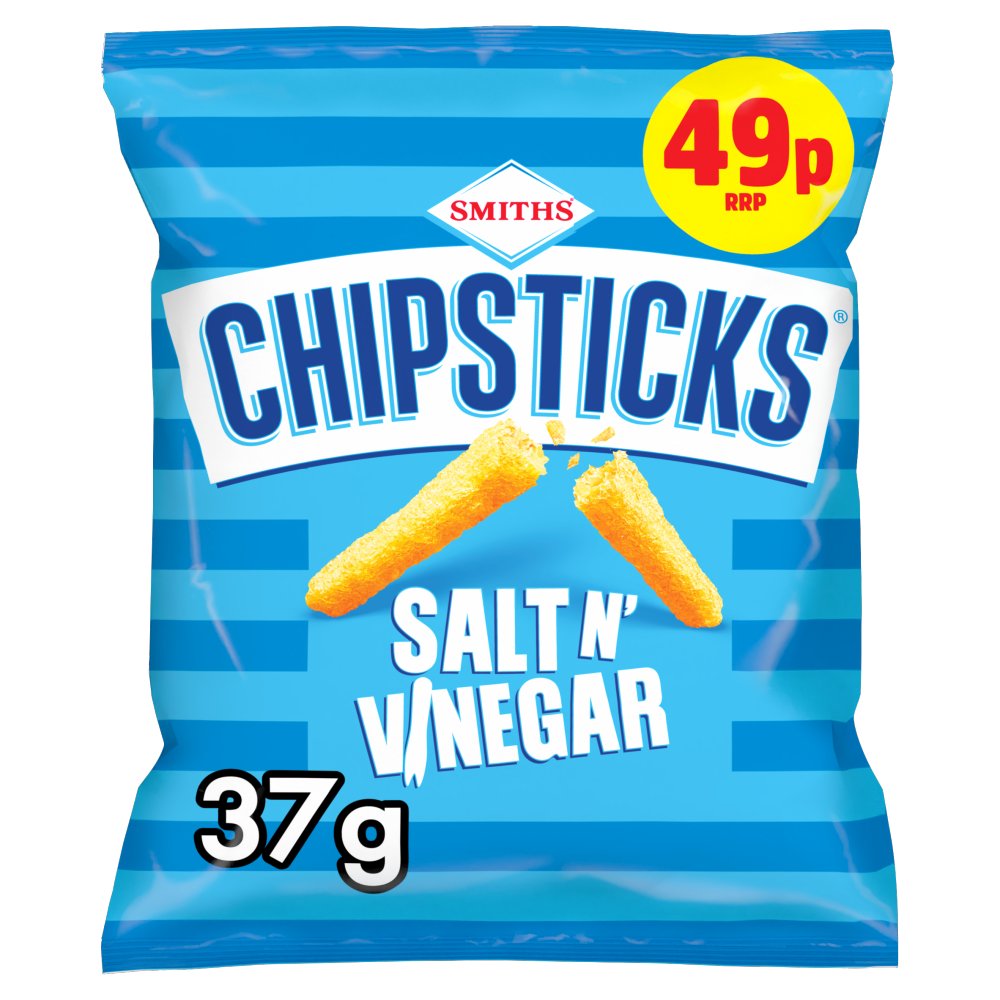 Smiths Chipsticks Salt & Vinegar Snacks Crisps 49p RRP  37g 37g × 30 × 1