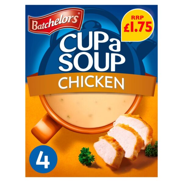 Batchelors Cup a Soup Chicken 4 Instant Soup Sachets 81g 81g × 9 × 1