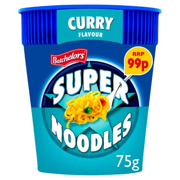 Batchelors Super Noodles Curry Flavour 75g 75g × 8 × 1