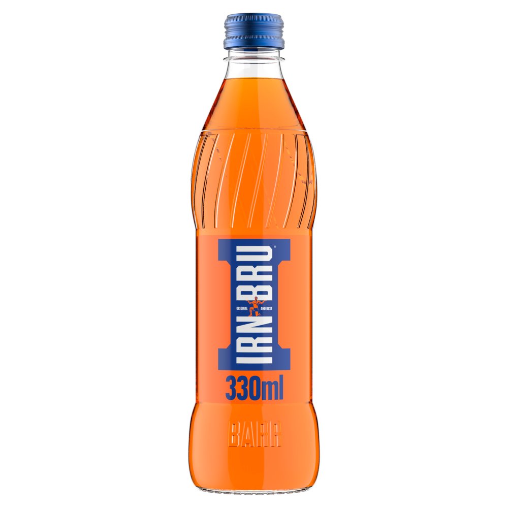 IRN-BRU Soft Drink Glass Bottle 330ml 330ml × 24 × 1