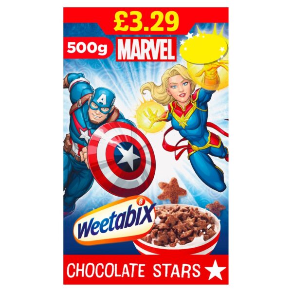 Weetabix Marvel Chocolate Stars   8x500g case 500g × 8 × 1
