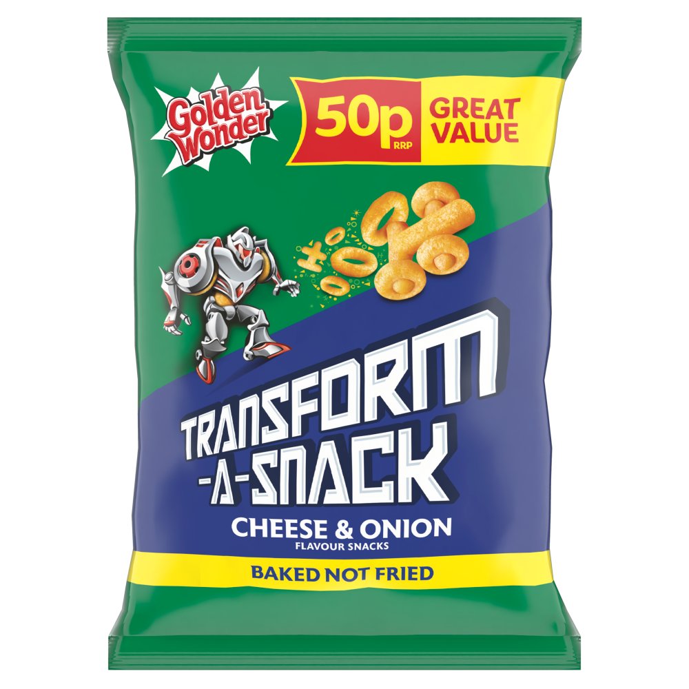 Golden Wonder Transform-A-Snack Cheese & Onion Flavour Snacks 27g 27g × 30 × 1
