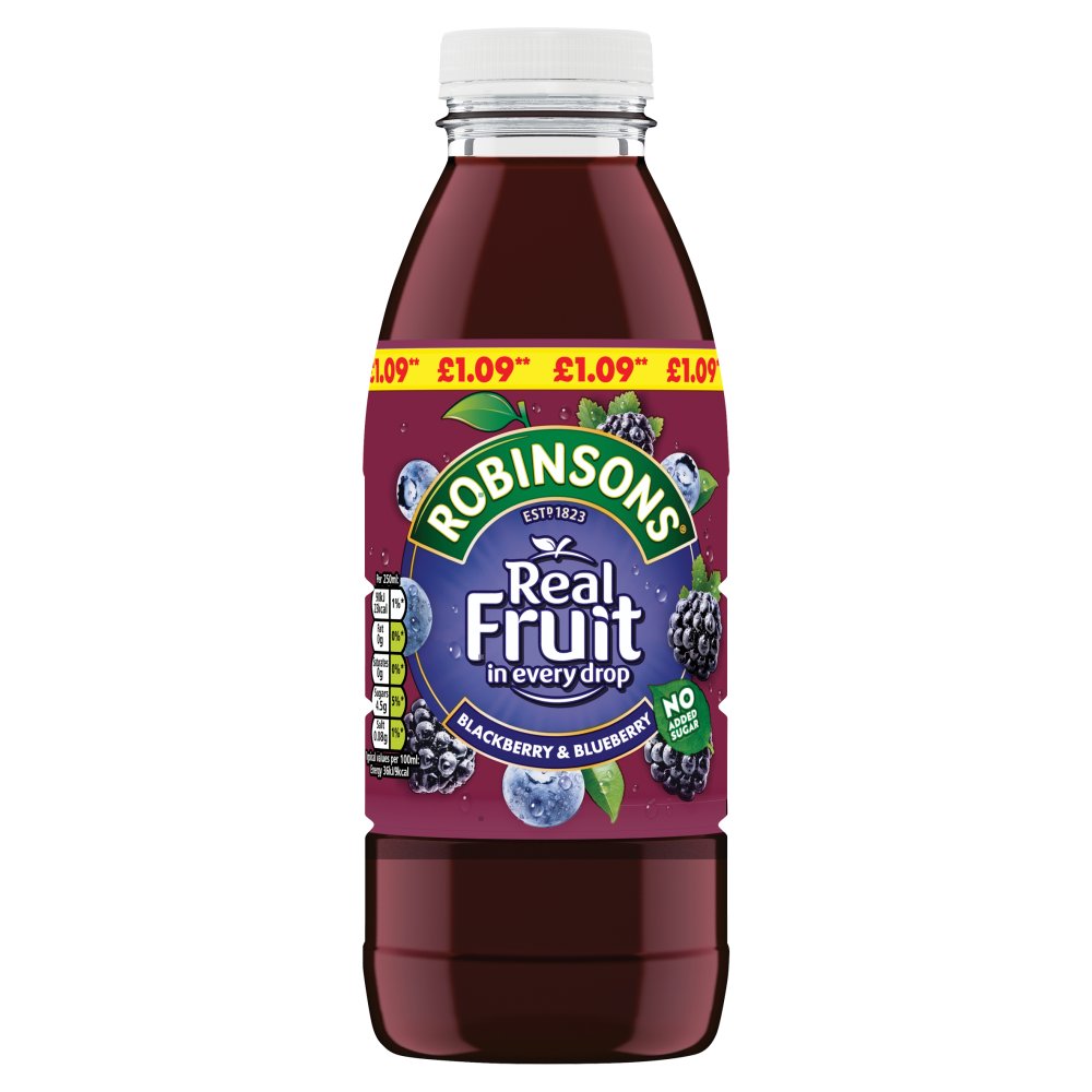 Robinsons Ready To Drink Blackberry & Blueberry Juice Drink  500ml 500ml × 12 × 1