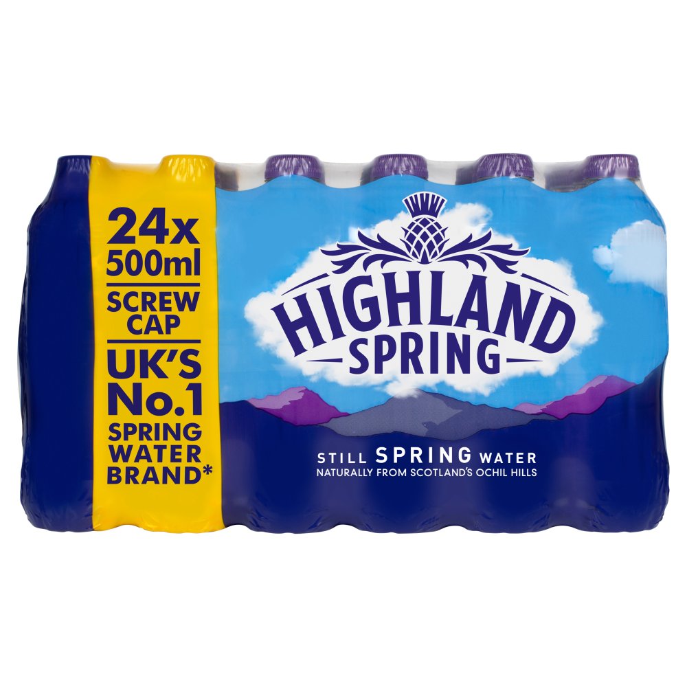 Highland Spring Still Spring Water 24 x 500ml 50Cl × 24 × 1