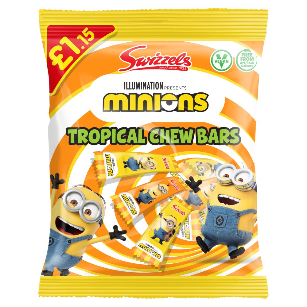 Swizzels Minions Tropical Chew Bars 120g 120g × 12 × 1
