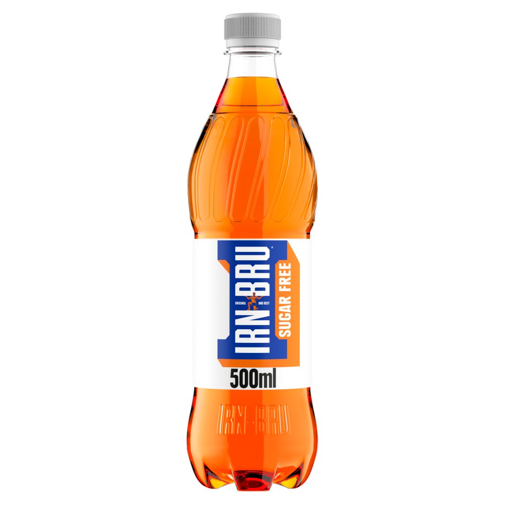 IRN-BRU Sugar Free Soft Drink Bottle 500ml 500ml × 12 × 1