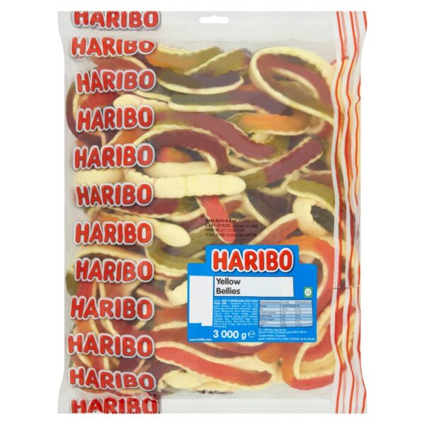 HARIBO Yellow Bellies Fruit Flavour & Foam Gums Sweets Bag 3kg 3000g × 1