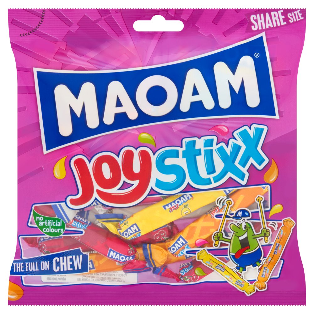 MAOAM Joystixx Fruit & Cola Flavour Chewy Sweets Sharing Bag 140g 140g × 14 × 1