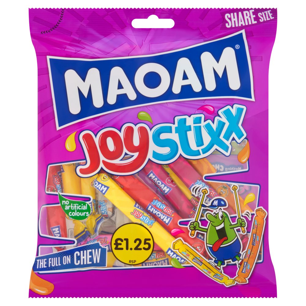 MAOAM Joystixx Fruit & Cola Flavour Chewy Sweets Sharing Bag 140g 140g × 14 × 1