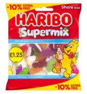 HARIBO Supermix Fruit & Milk Flavoured Jelly & Foam Sweets Sharing Bag 154g 154g × 12 × 1