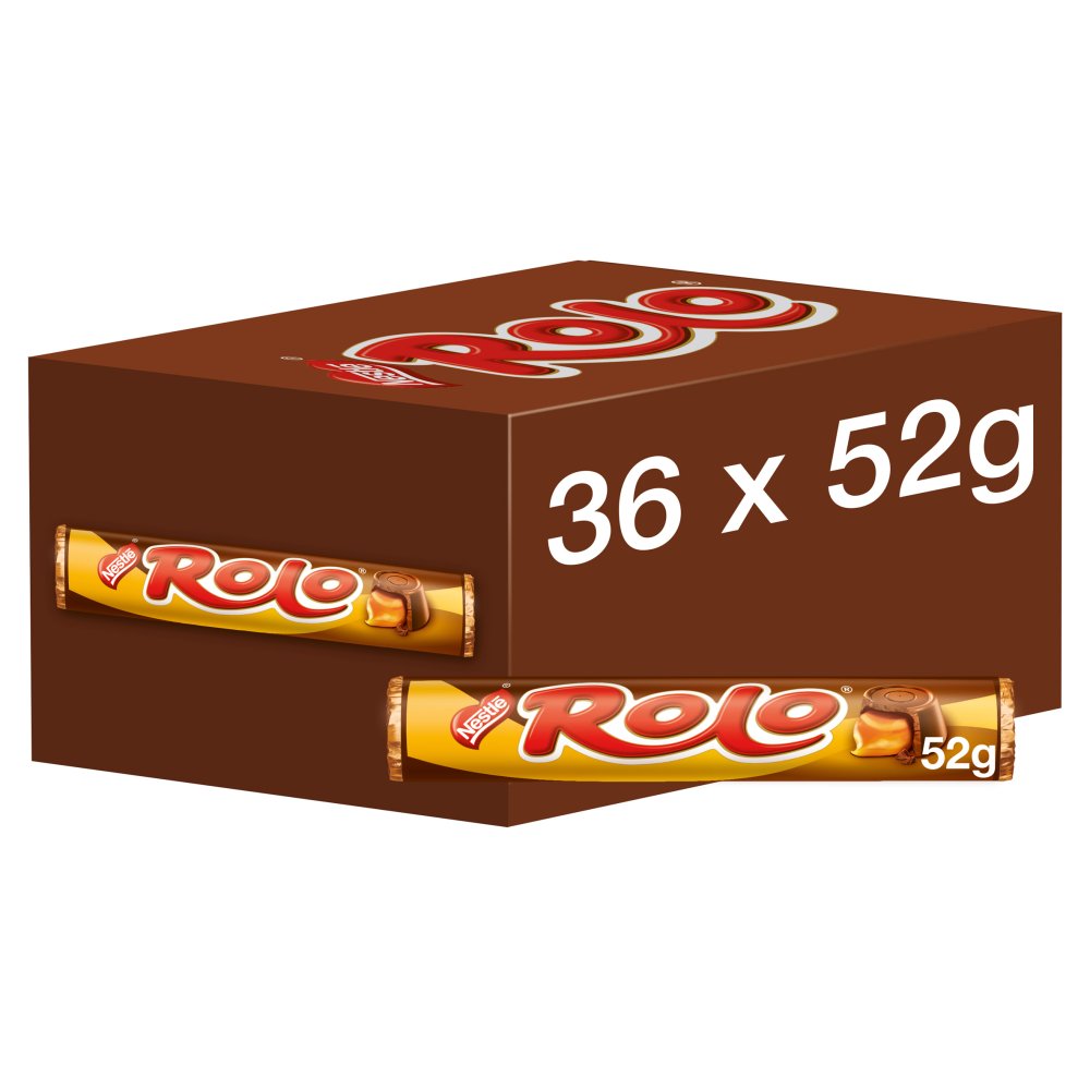 Rolo Milk Chocolate & Toffee Tube 52g Roll × 36 × 1