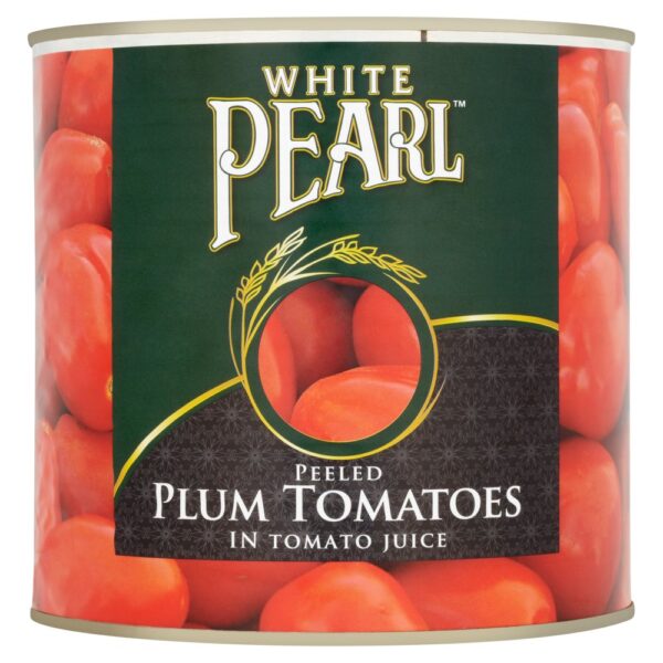 White Pearl Peeled Plum Tomatoes in Tomato Juice 2.5kg 2.50Kg × 6