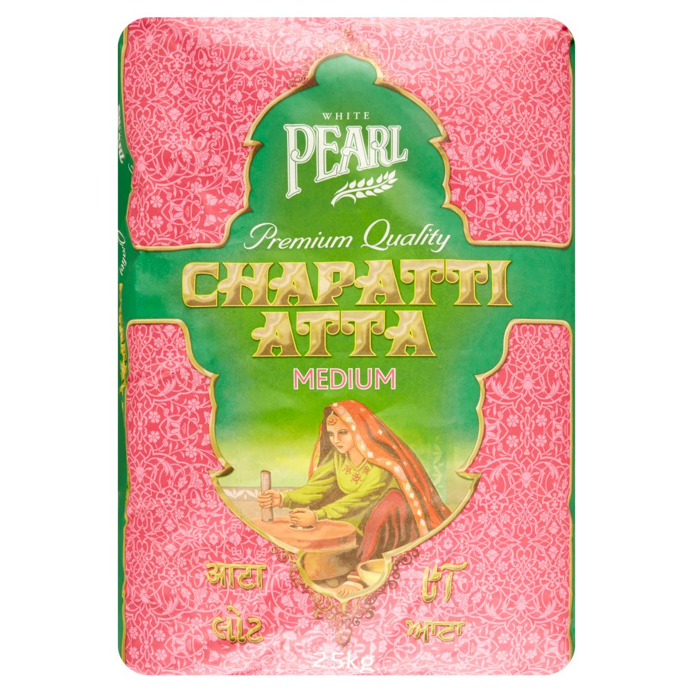 White Pearl Premium Quality Chapatti Atta Medium 25kg 25Kg × 1