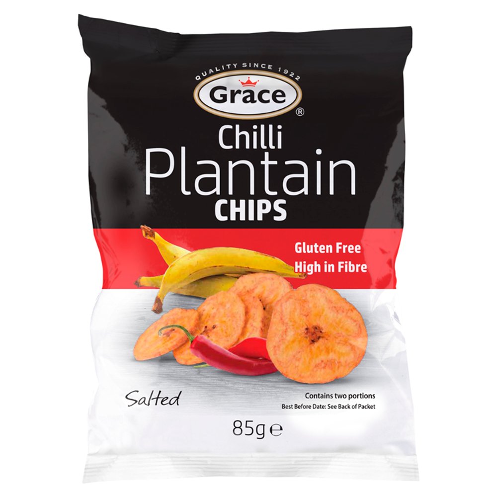 Grace Chilli Plantain Chips Salted 85g 85g × 9 × 1