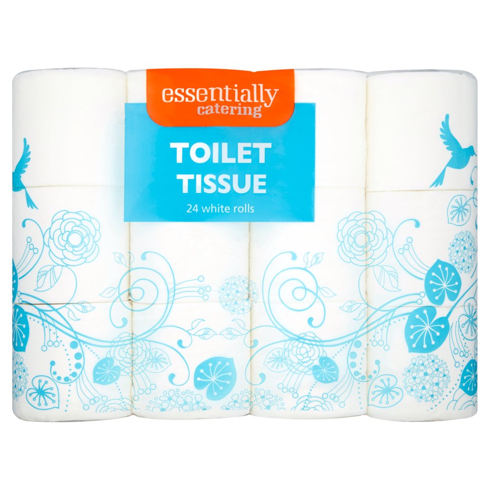 Essentially Catering Toilet Tissue 24 White Rolls 24Roll × 1