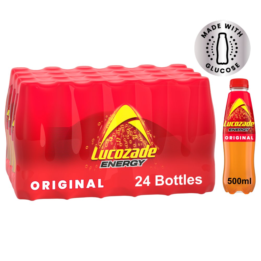 Lucozade Energy Drink Original 500ml 500ml × 12 × 1