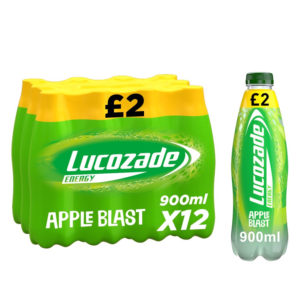 Lucozade Energy Drink Apple Blast 900ml   900ml × 12 × 1